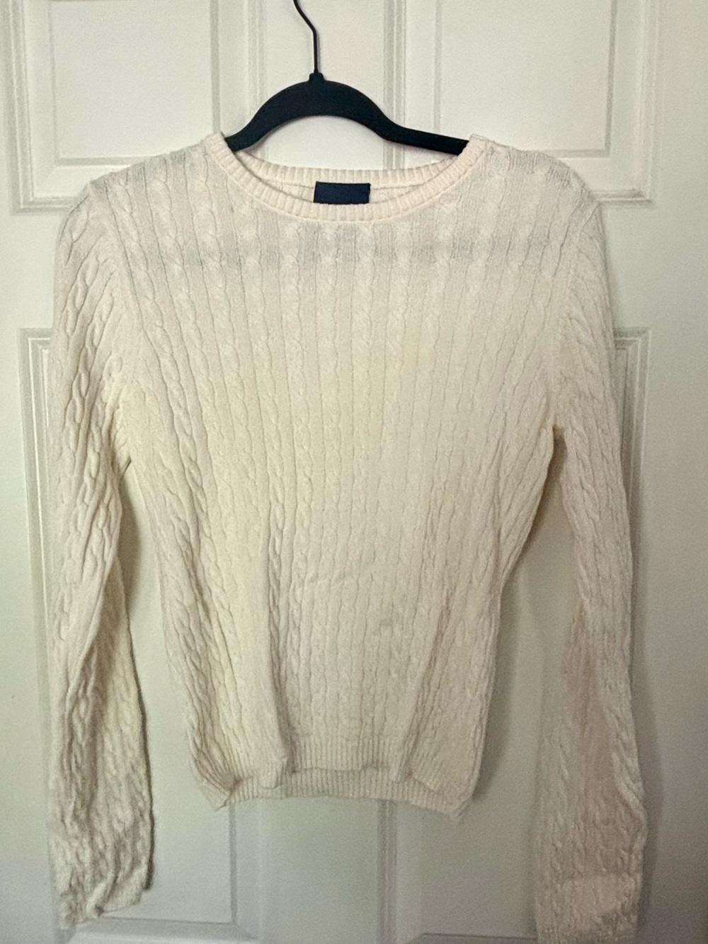Vintage Polo Jeans Co. Ralph Lauren Off-White Cable Knit Sweater M (Fits S)